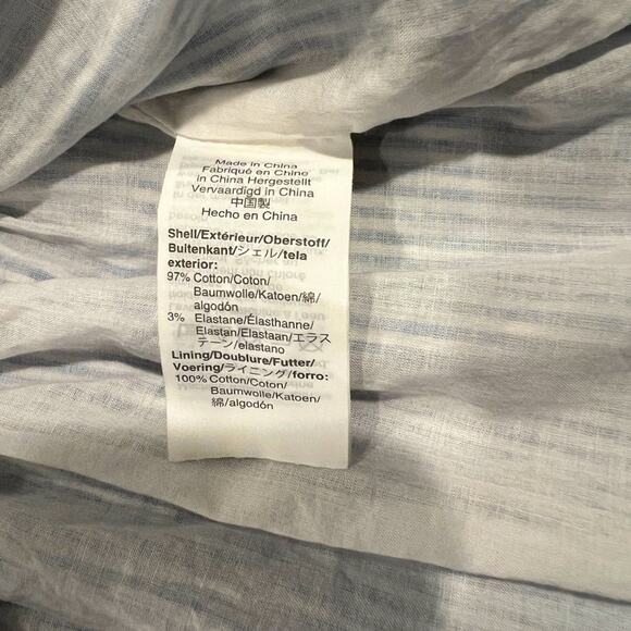 J. Crew Blue & White Stripe Peplum Top Size 14 - Picture 9 of 10